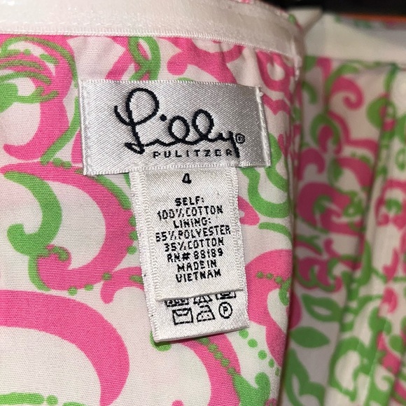 Lilly Pulitzer Sienna Dress White Pink Peanut Island Floral & Gingham - Picture 10 of 11